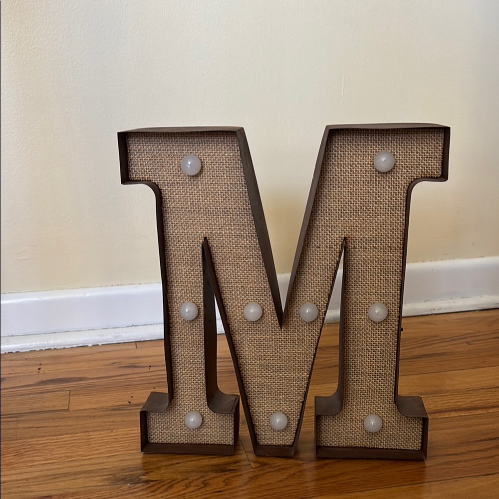 Decorative Light-Up Letter M